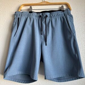 01. Algo Men’s performance Shorts 7”. Light blue. Medium EUC